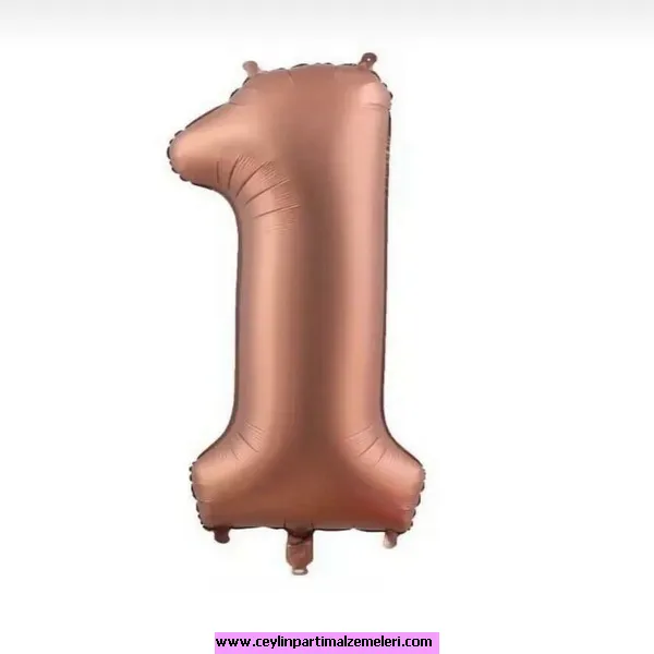 1 Rakam Kahverengi Folyo Balon